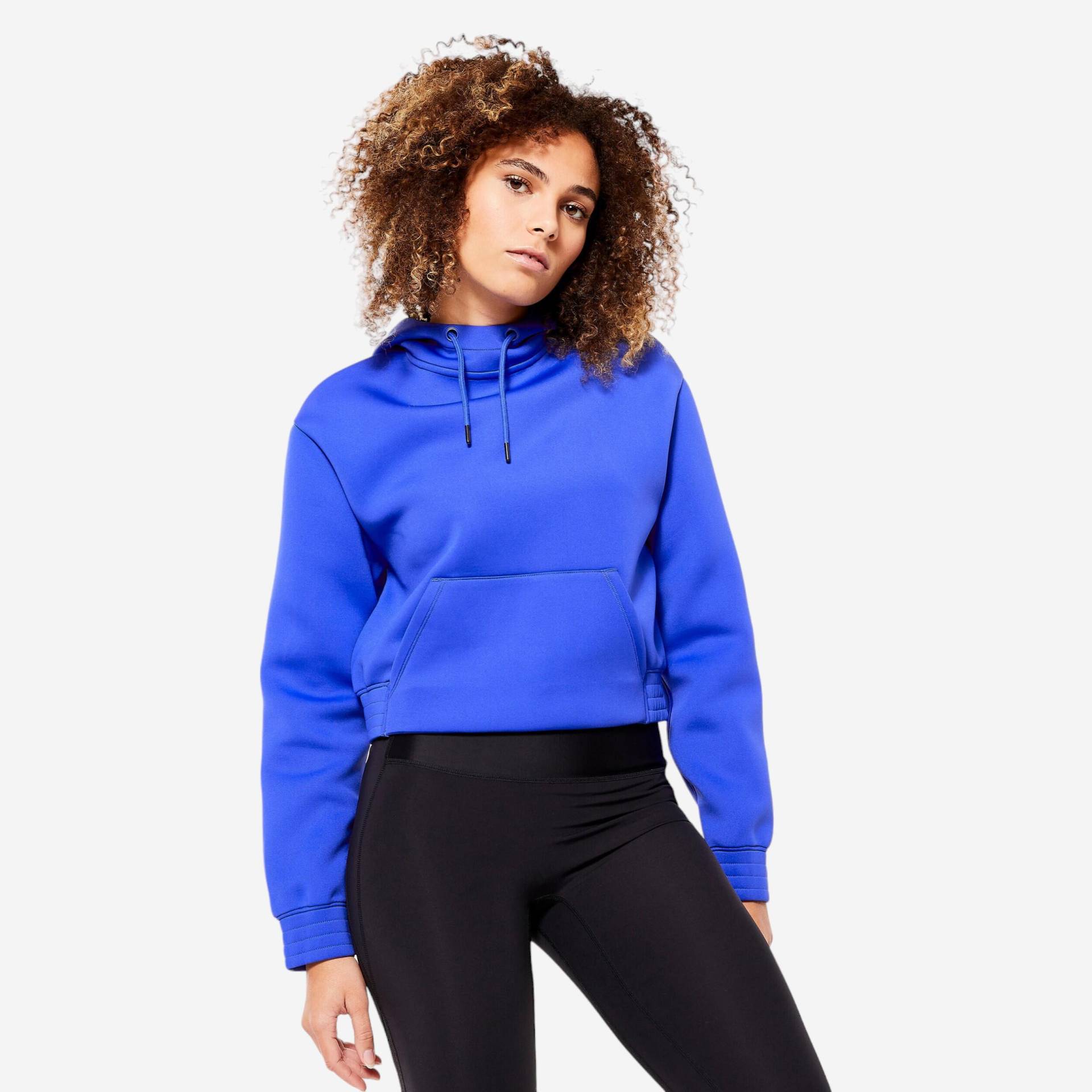 Kapuzenpullover Crop Top Damen - FSW 500 blau von Domyos