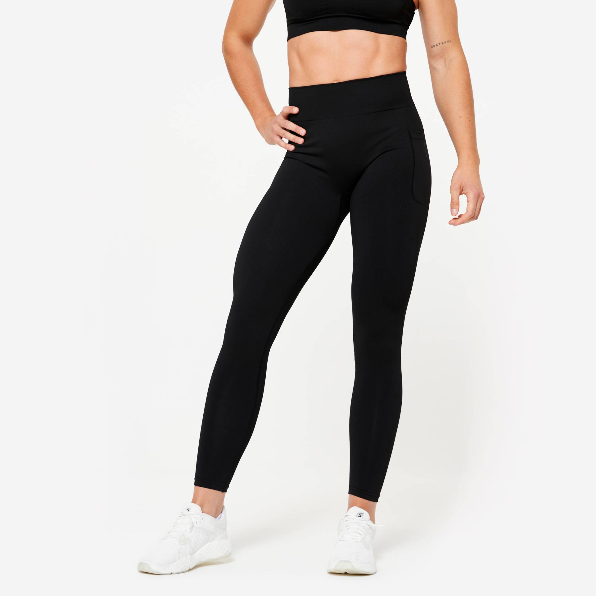 Leggings Damen - FTI900 schwarz von Domyos