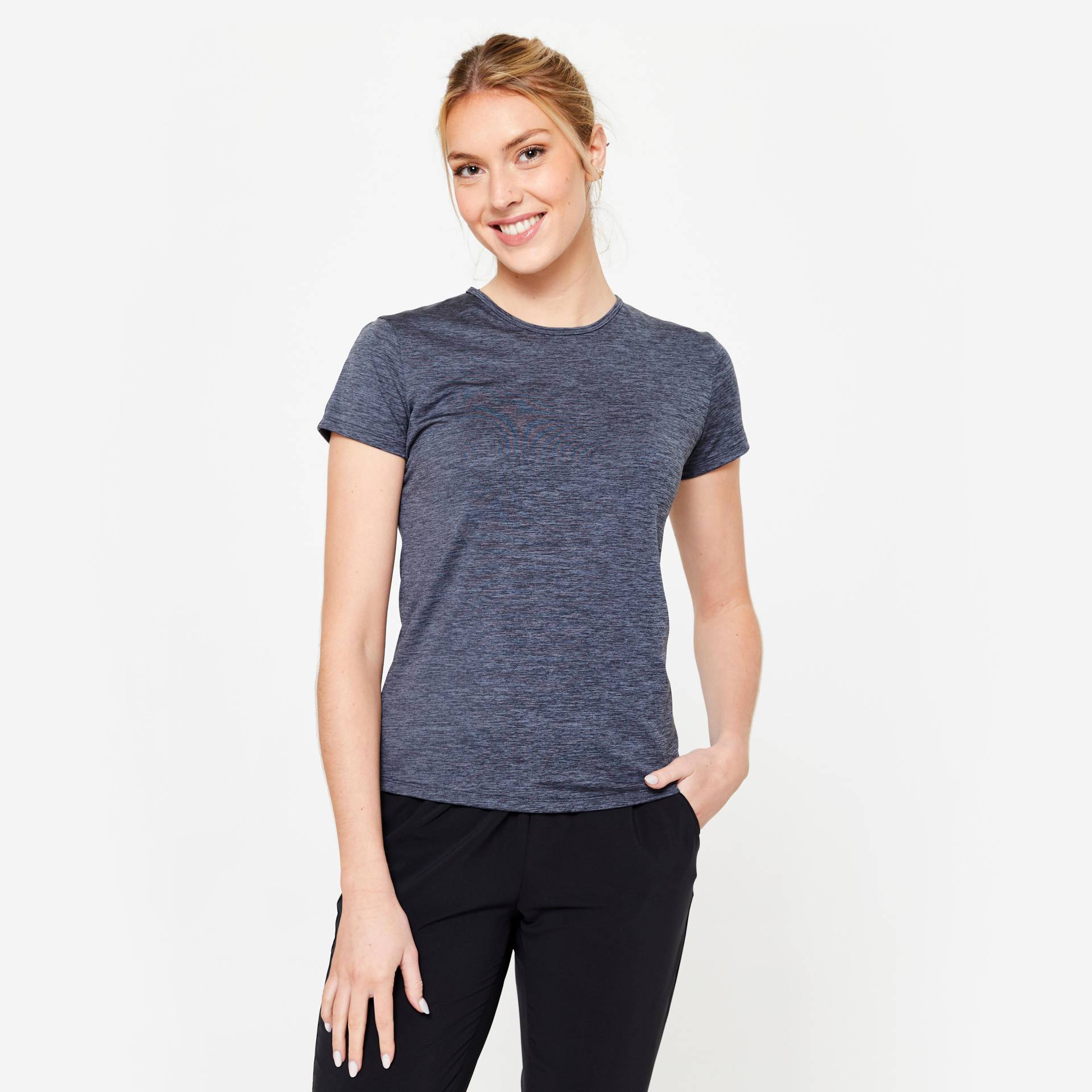 Sport T-Shirt Damen - 100 grau meliert von Domyos
