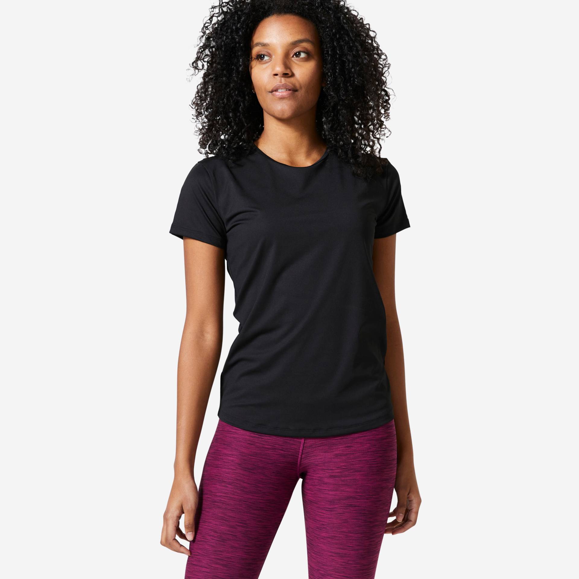 Sport T-Shirt Damen - 100 schwarz von Domyos