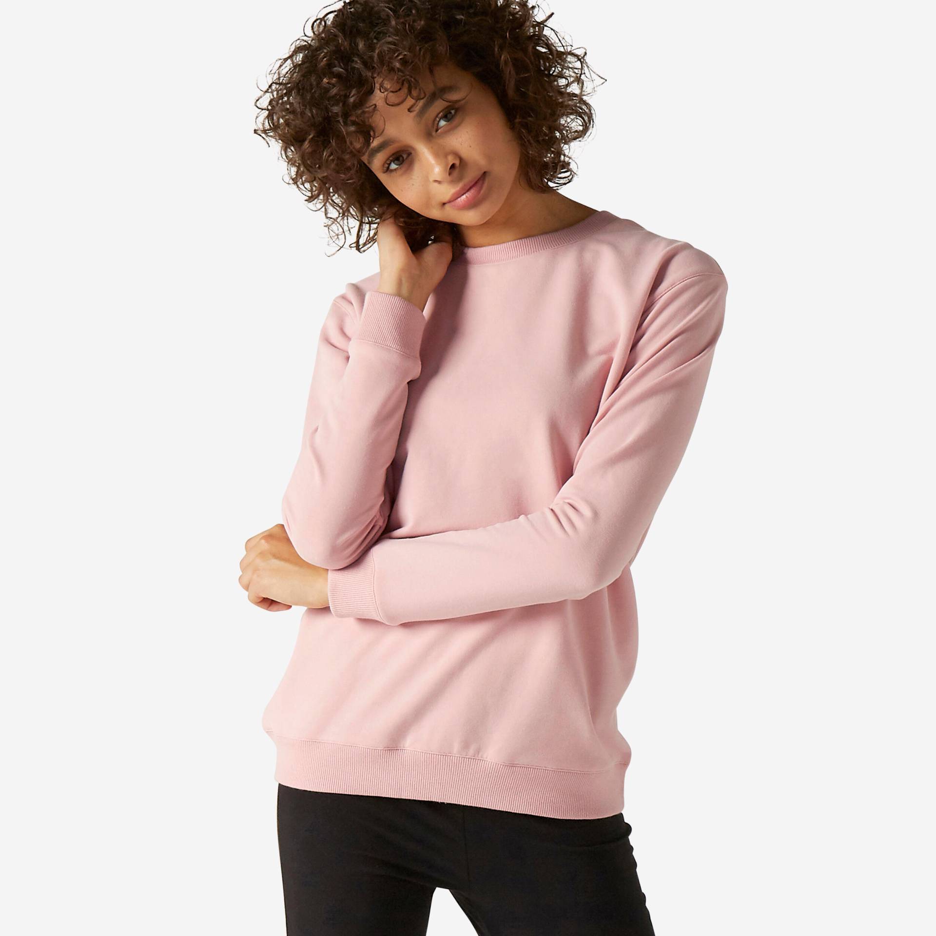 Sweatshirt Damen - 100 rosa von Domyos
