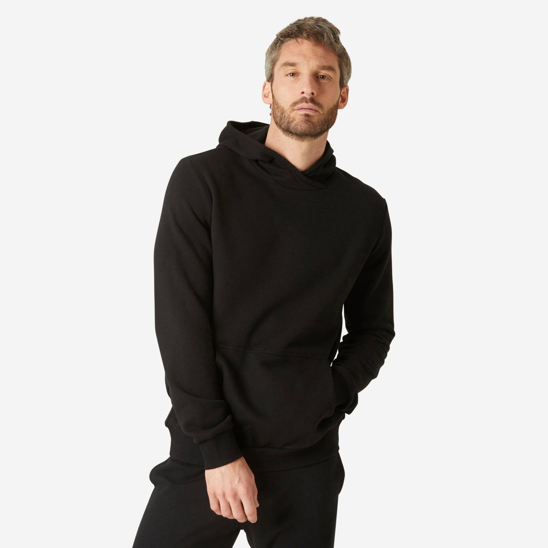 Kapuzenpullover Herren - 100 schwarz von Domyos