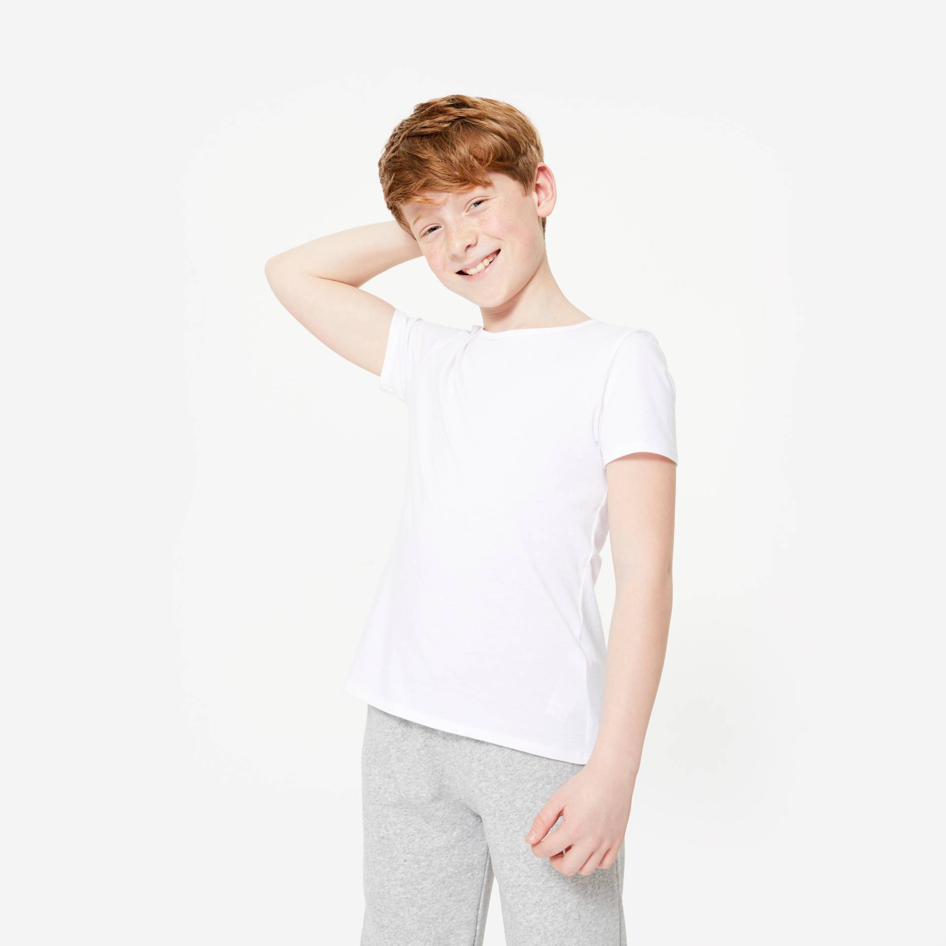 T-Shirt Unisex Baumwolle Kinder - 100 weiss von Domyos