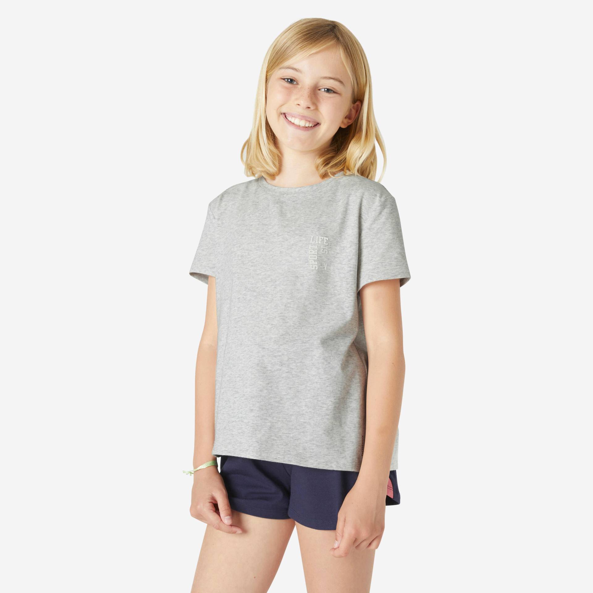 T-Shirt Kinder Baumwolle - 500 grau von Domyos