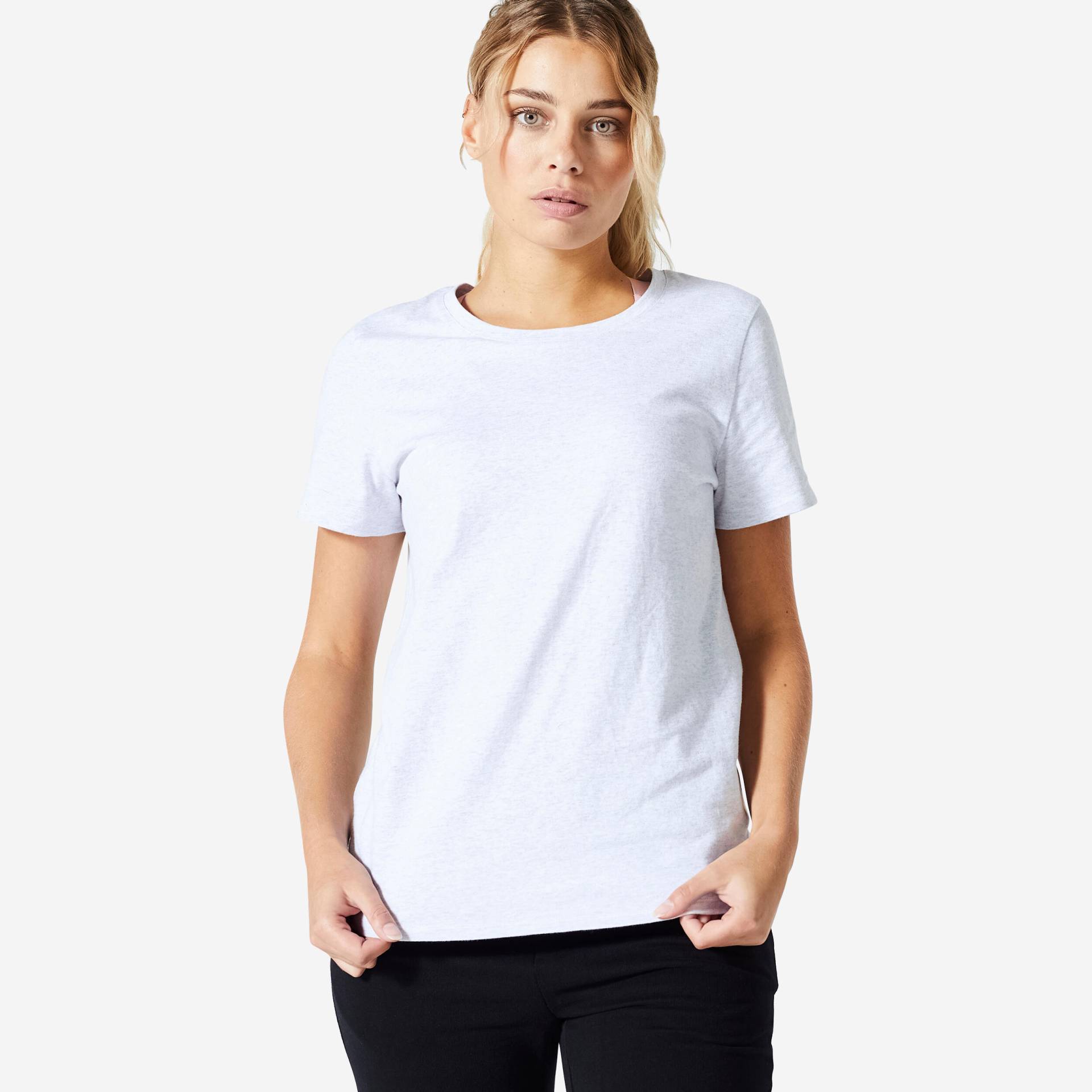 T-shirt Damen - 500 Essentials grau von Domyos