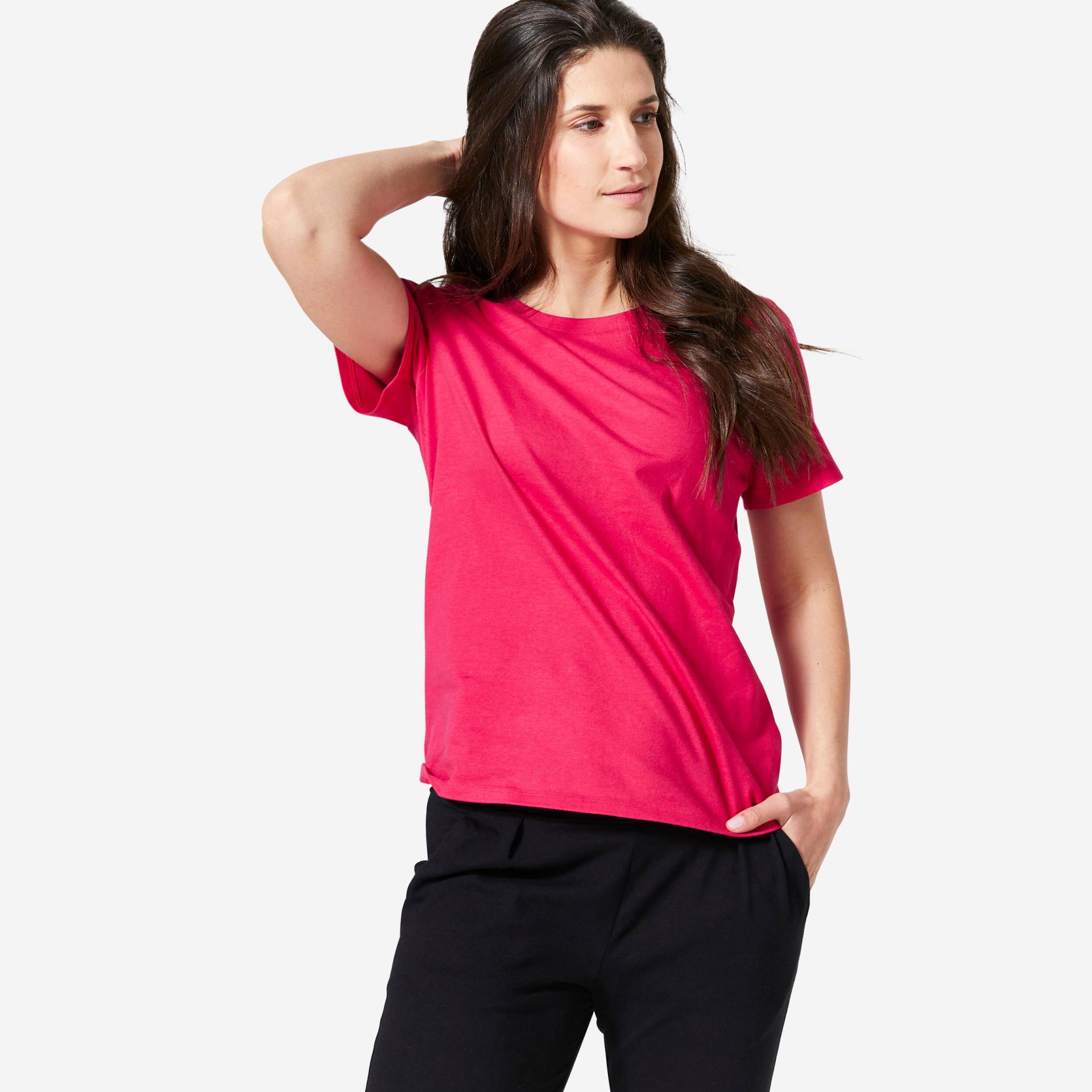 T-shirt Damen - 500 Essentials rosa von Domyos