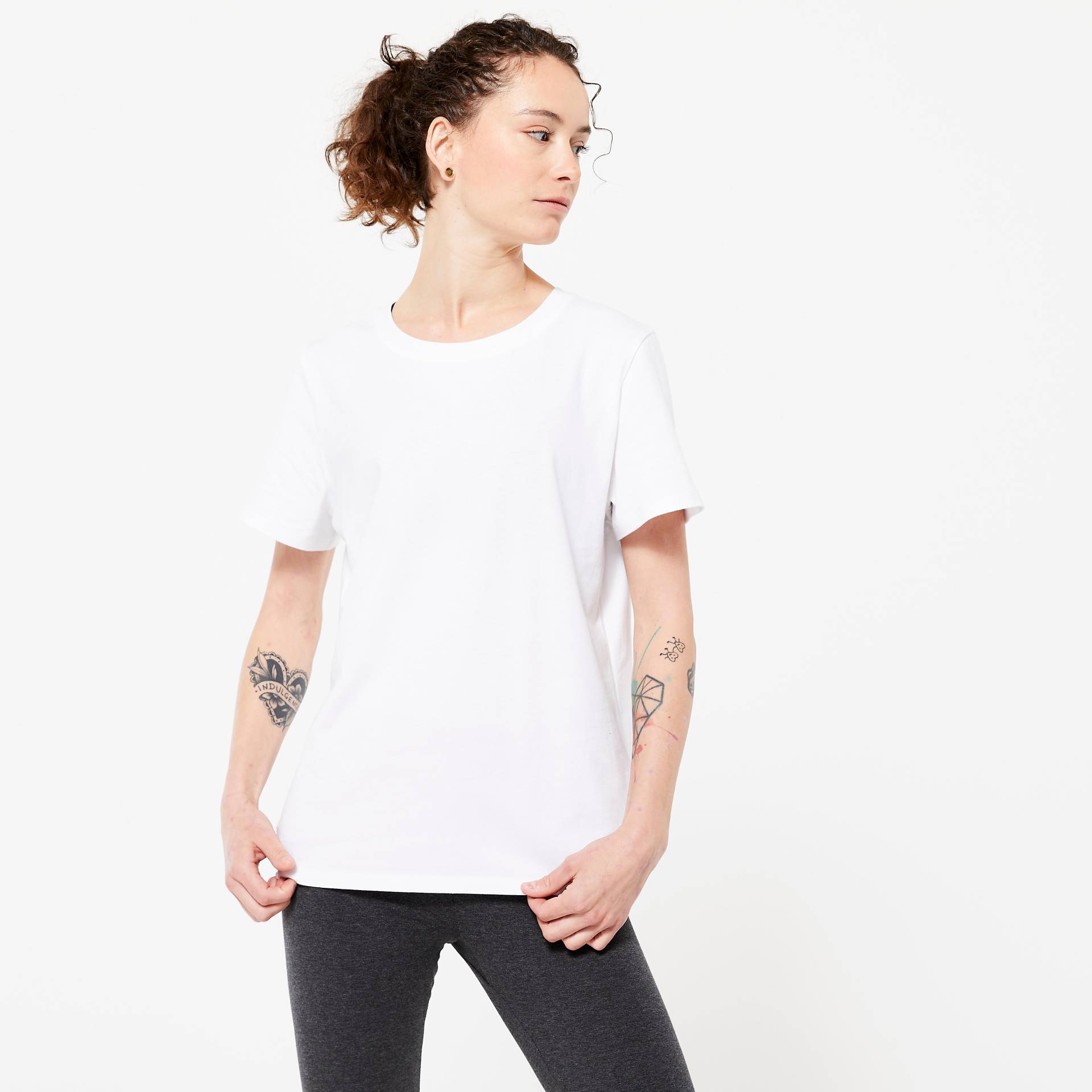 T-shirt Damen - 500 Essentials weiß von Domyos
