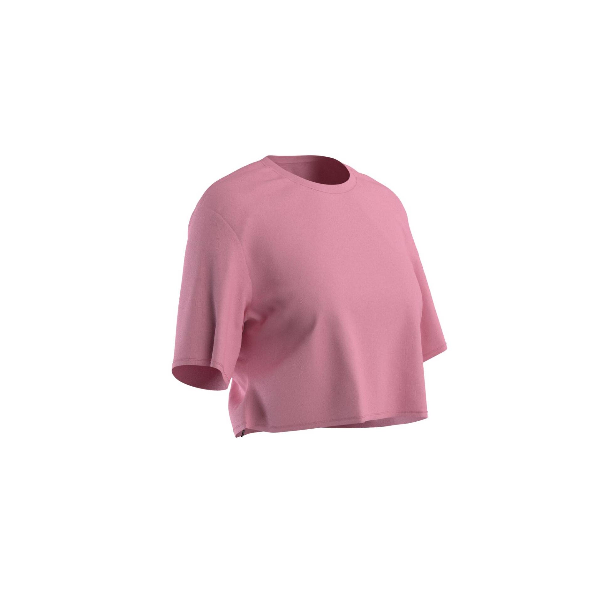 T-Shirt Crop Top Damen - 520 hellrosa von Domyos