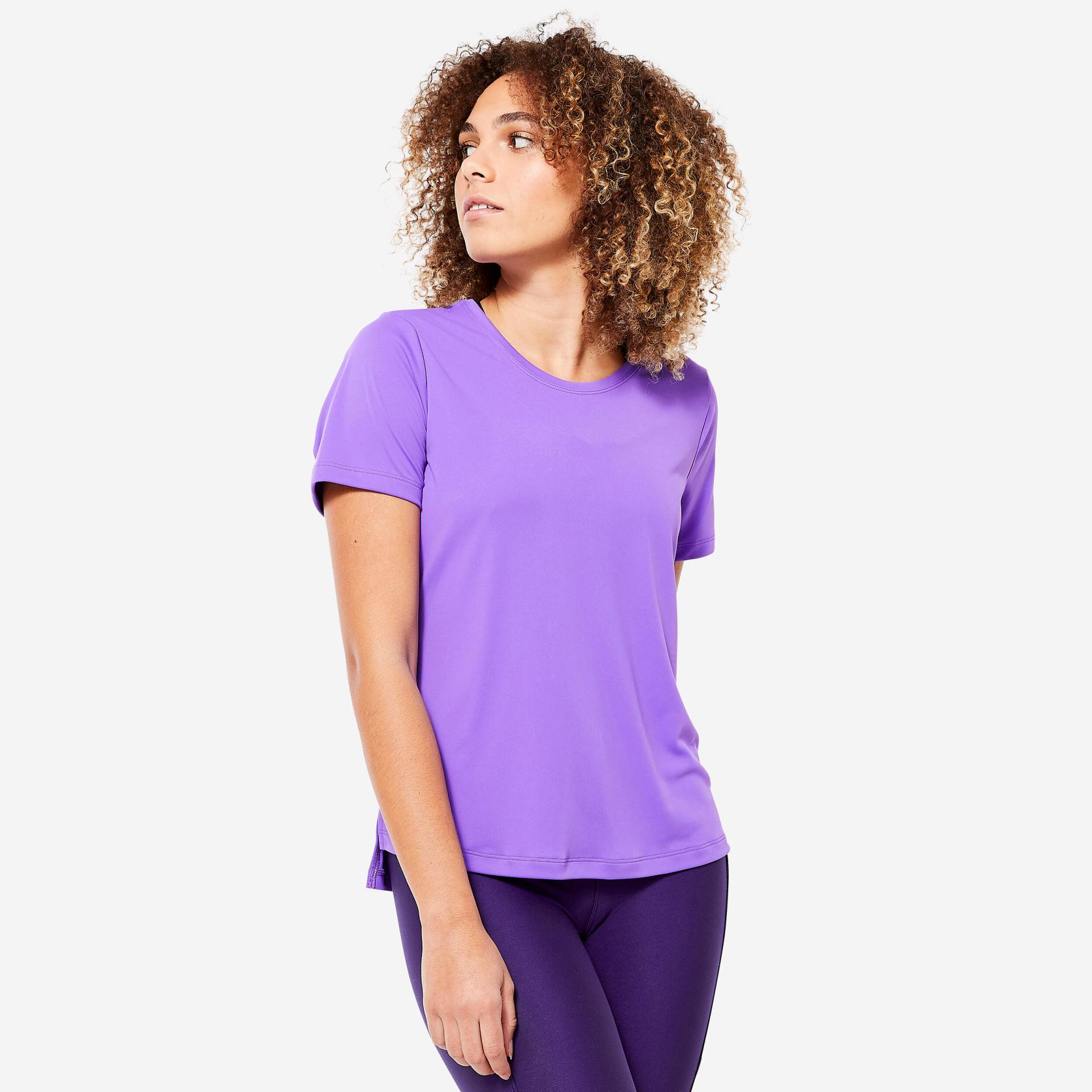 T-Shirt Damen - FTS120 violett von Domyos