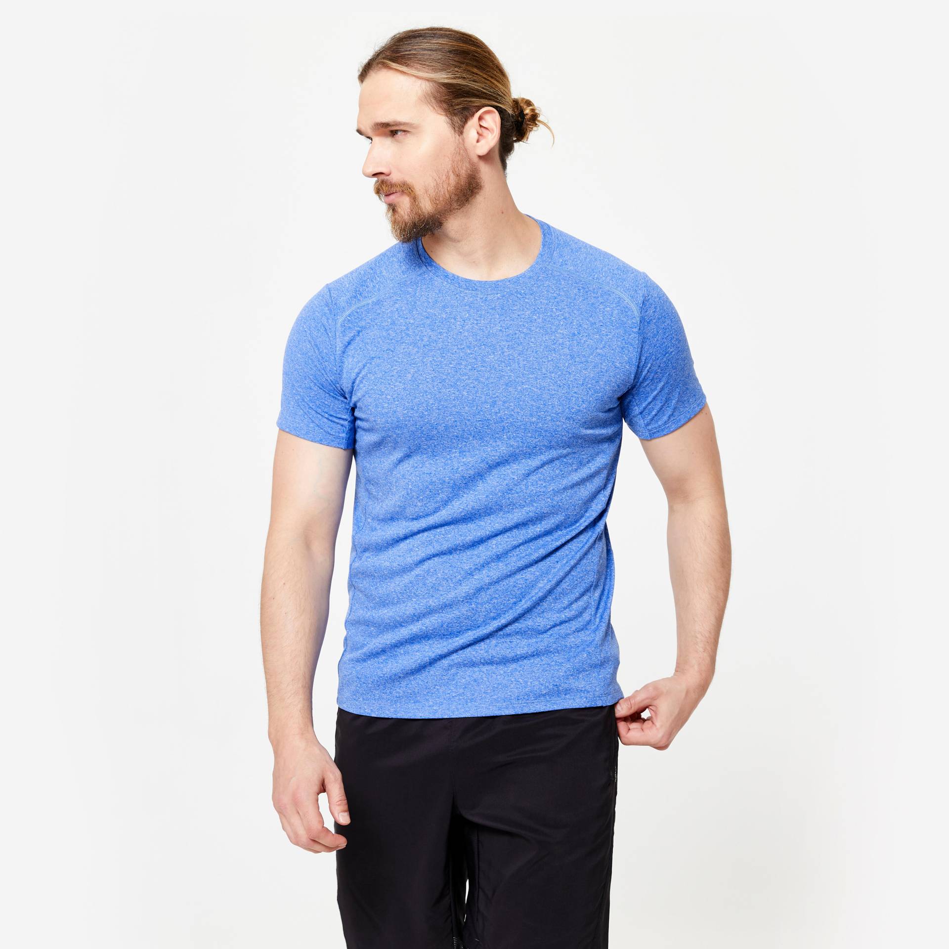 T-Shirt Herren - 100 blaumeliert von Domyos