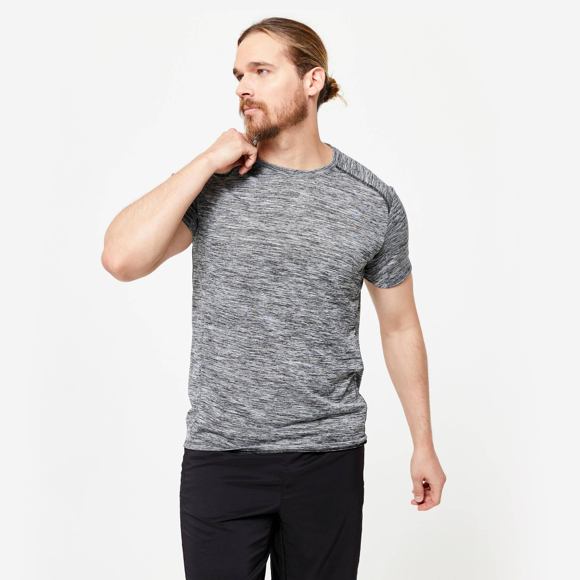 T-Shirt Herren - 100 graumeliert von Domyos