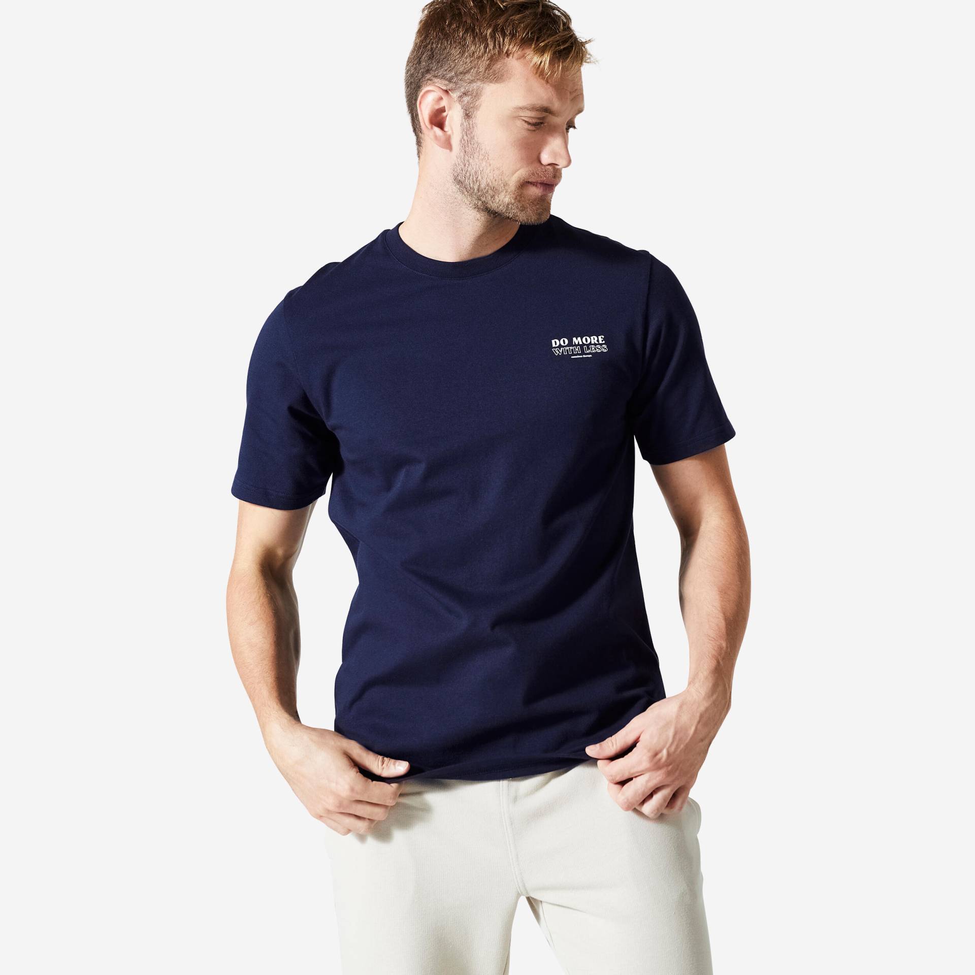 T-Shirt Herren - 500 Essentials dunkelblau von Domyos