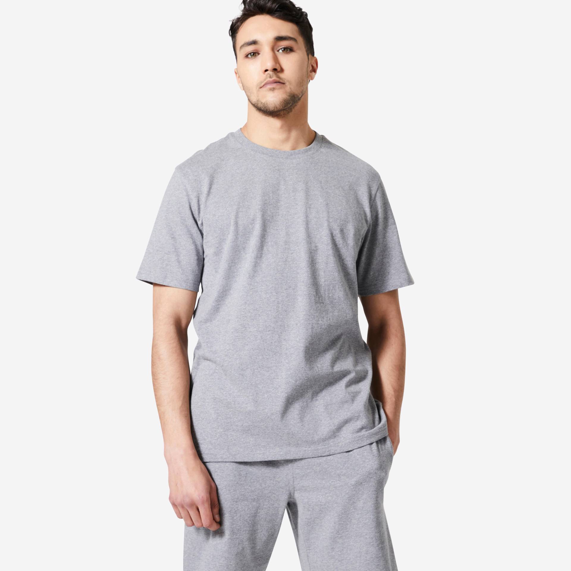 T-Shirt Herren - Essentials 500 grau von Domyos