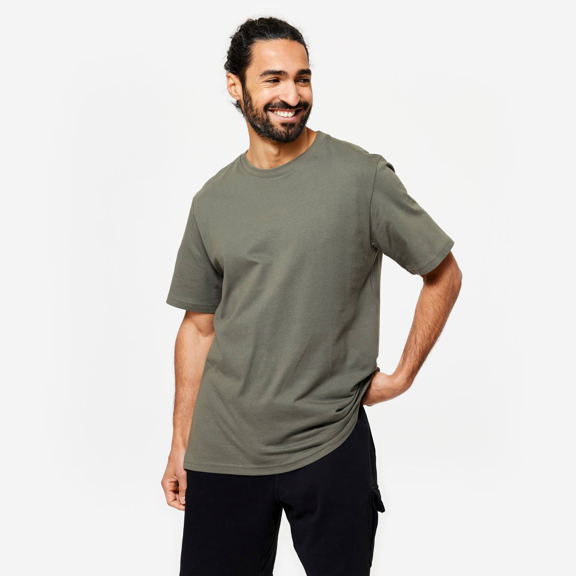 T-Shirt Herren - Essentials 500 khaki von Domyos