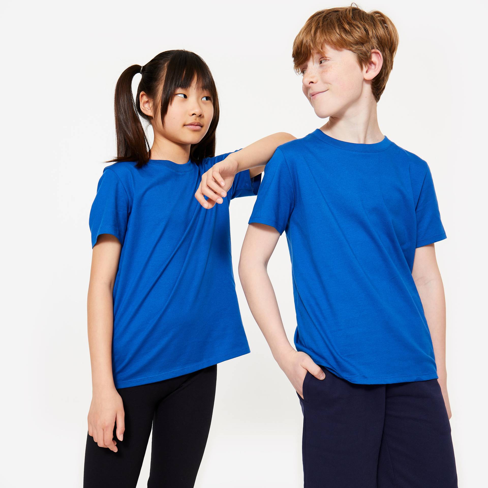 T-Shirt Baumwolle Kinder - blau von Domyos