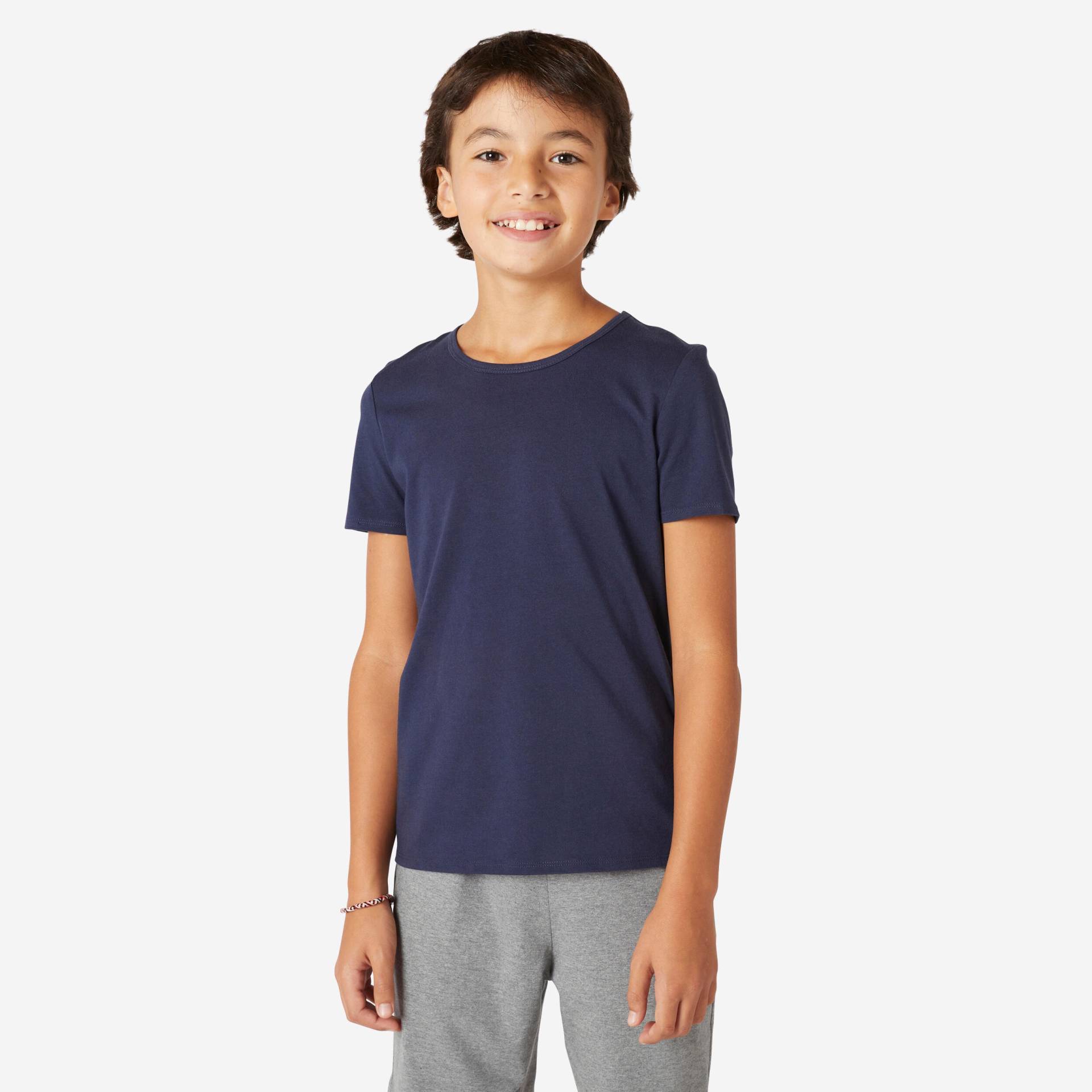T-Shirt Kinder Baumwolle Basic 100 - marienblau von Domyos