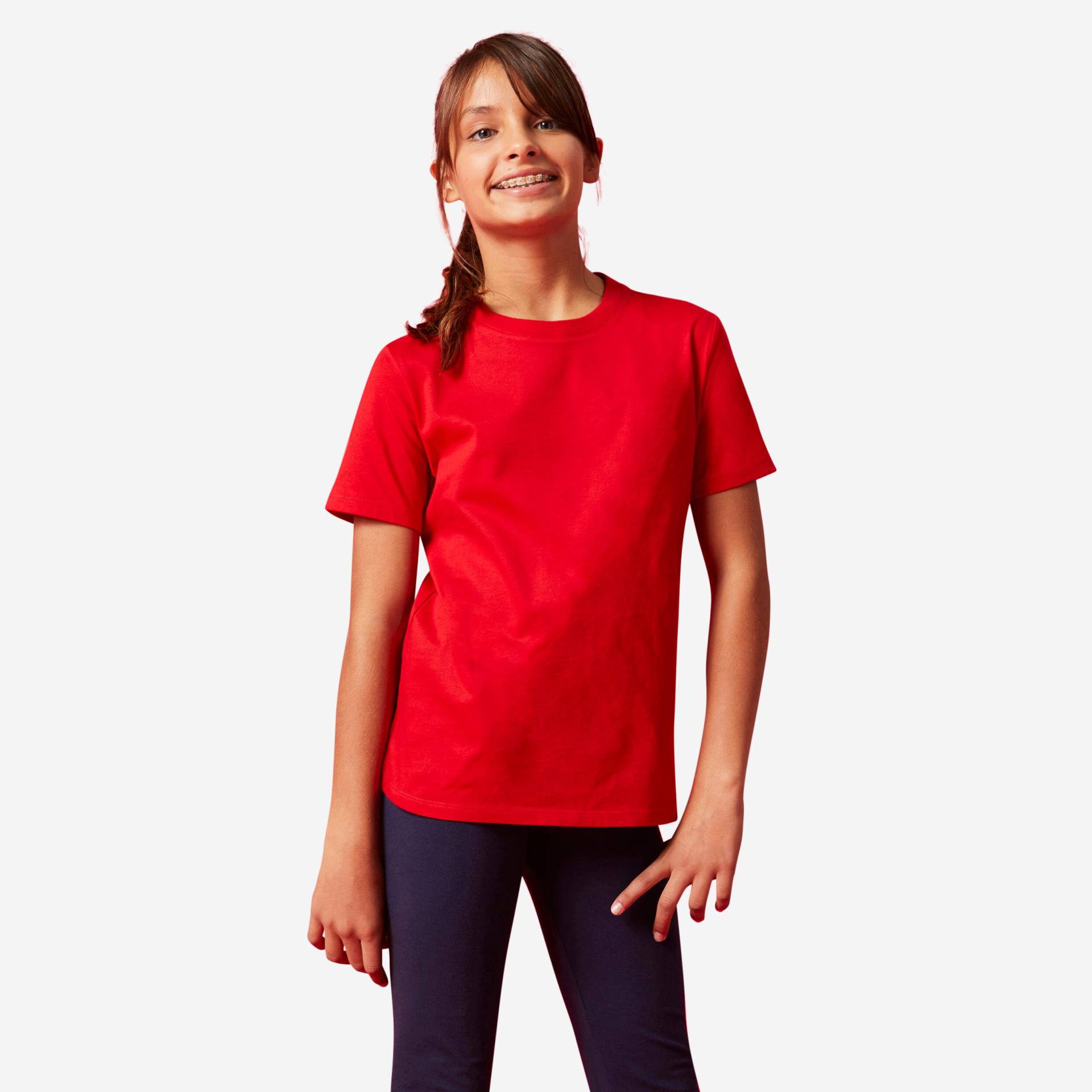 T-Shirt Kinder Unisex Baumwolle - 500 rot von Domyos