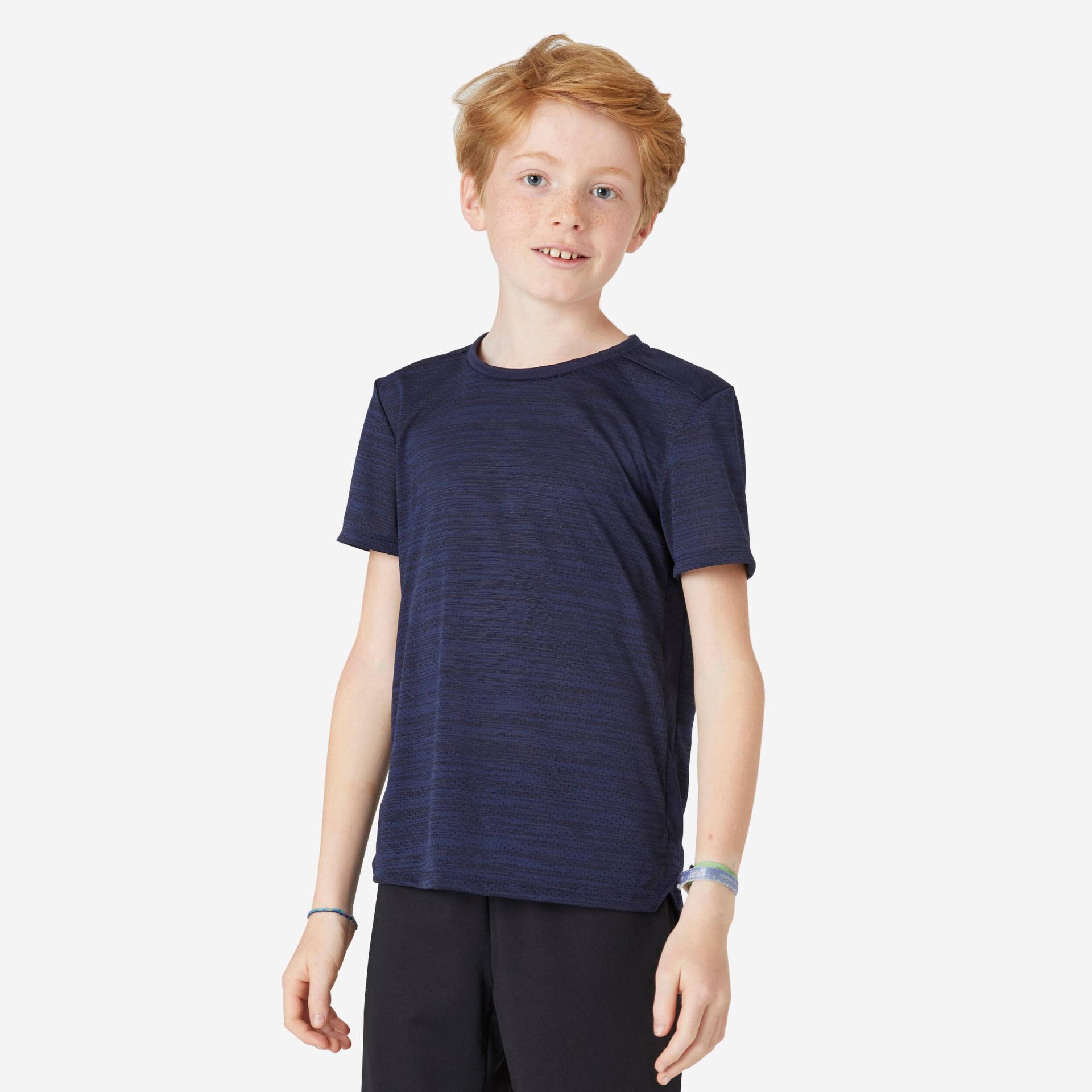T-Shirt Kinder Synthetik atmungsaktiv - 500 marineblau von Domyos
