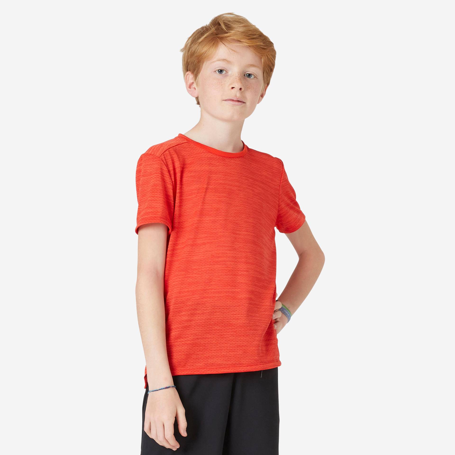 T-Shirt Kinder Synthetik atmungsaktiv - 500 rot von Domyos