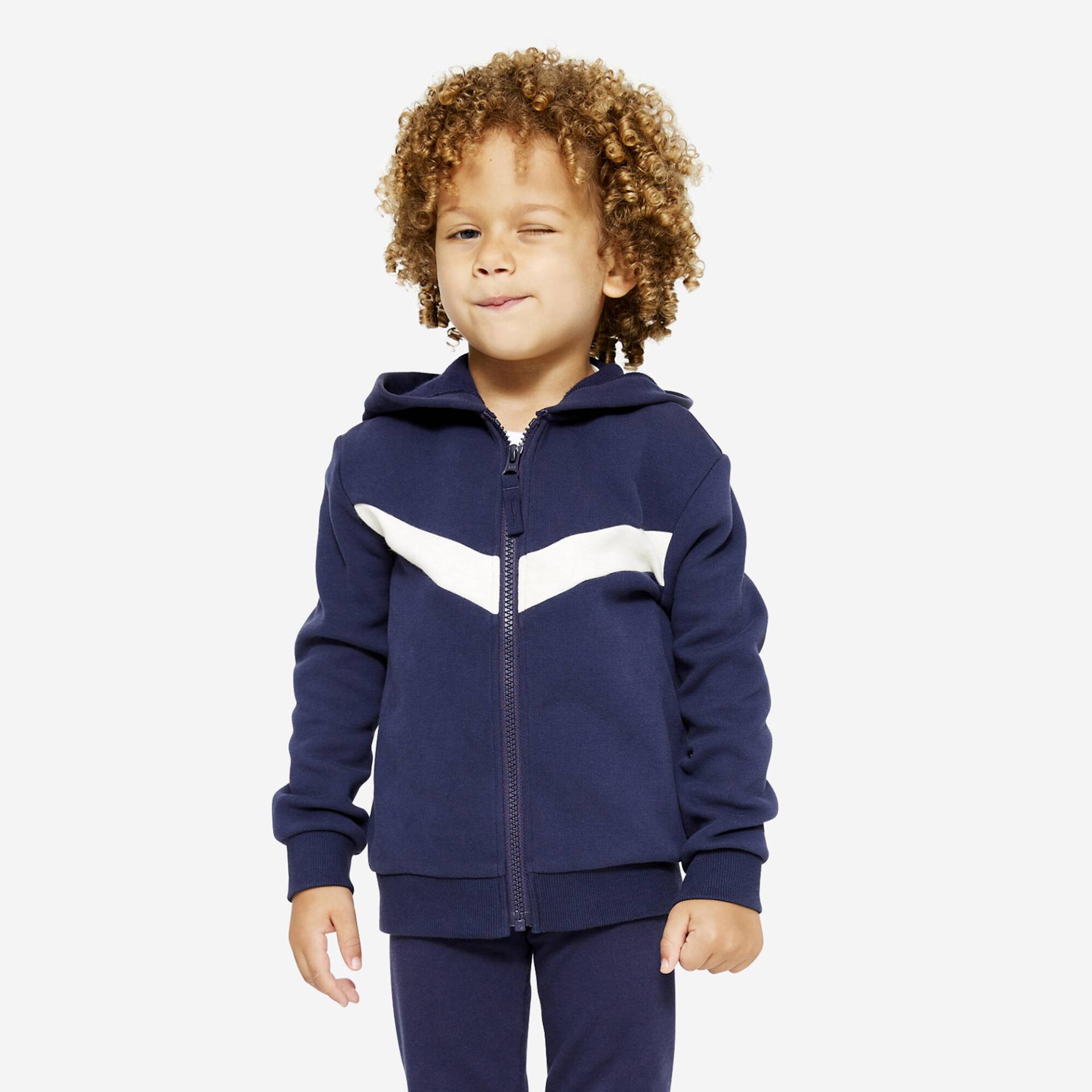 Trainingsjacke Babys/Kleinkinder Basic - blau von Domyos