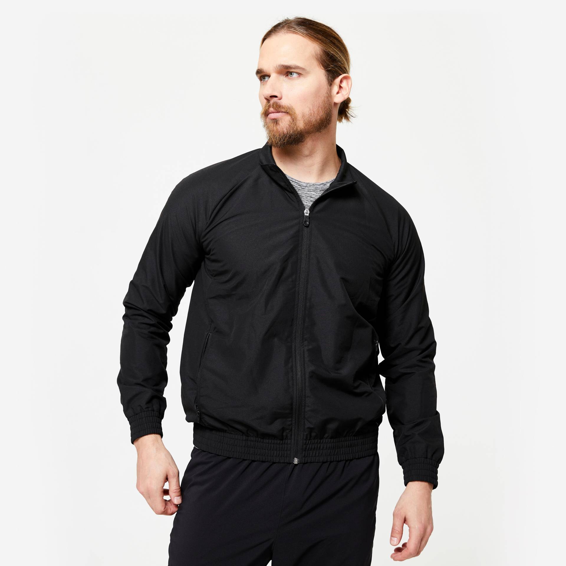 Trainingsjacke Herren - Essential schwarz von Domyos