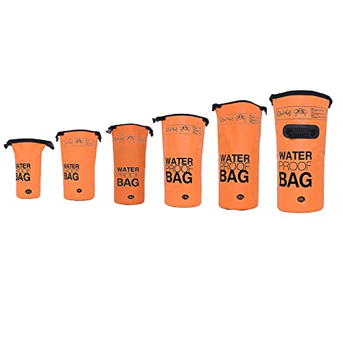DonDon Dry Bag wasserdichte Tasche 2l, 5l, 10l, 15l, 20l, 30l Pack-Sack Beutel mit Schultergurt - orange 15 Liter von DonDon