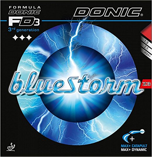 Donic BLUESTORM Z3, 2.1 mm Red and black, Table Tennis Rubbers (2 Pieces) von DONIC