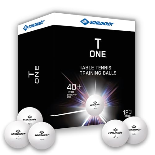 Schildkröt Tischtennisball T-One, Trainingsball in Poly 40+ Qualität, 120 Stk. im Großkarton, weiß, 608522 von Schildkröt
