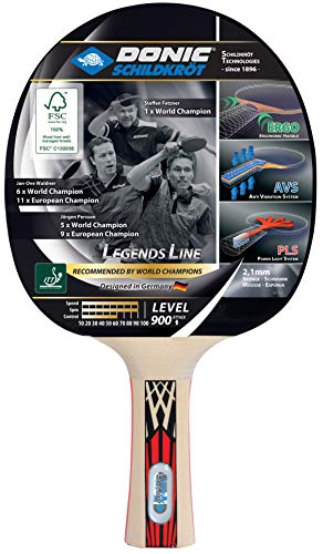 Donic-Schildkröt Tischtennisschläger Legends 900 FSC, AVS, PLS & Ergo-Griff, 2,1 mm Schwamm, FSC Holz, Spinmax - ITTF Belag, 754426 Donic-Schildkröt Tischtennisschläger Legends 900 FSC, AVS, PLS & Ergo-Griff, 2,1 mm Schwamm, FSC Holz, Spinmax - ITTF Belag, 754426 von Donic-Schildkröt