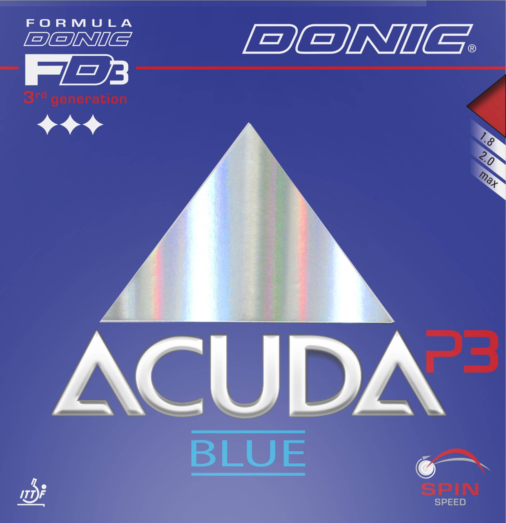 Donic Acuda Blue P3 - Tischtennis Belag von Donic