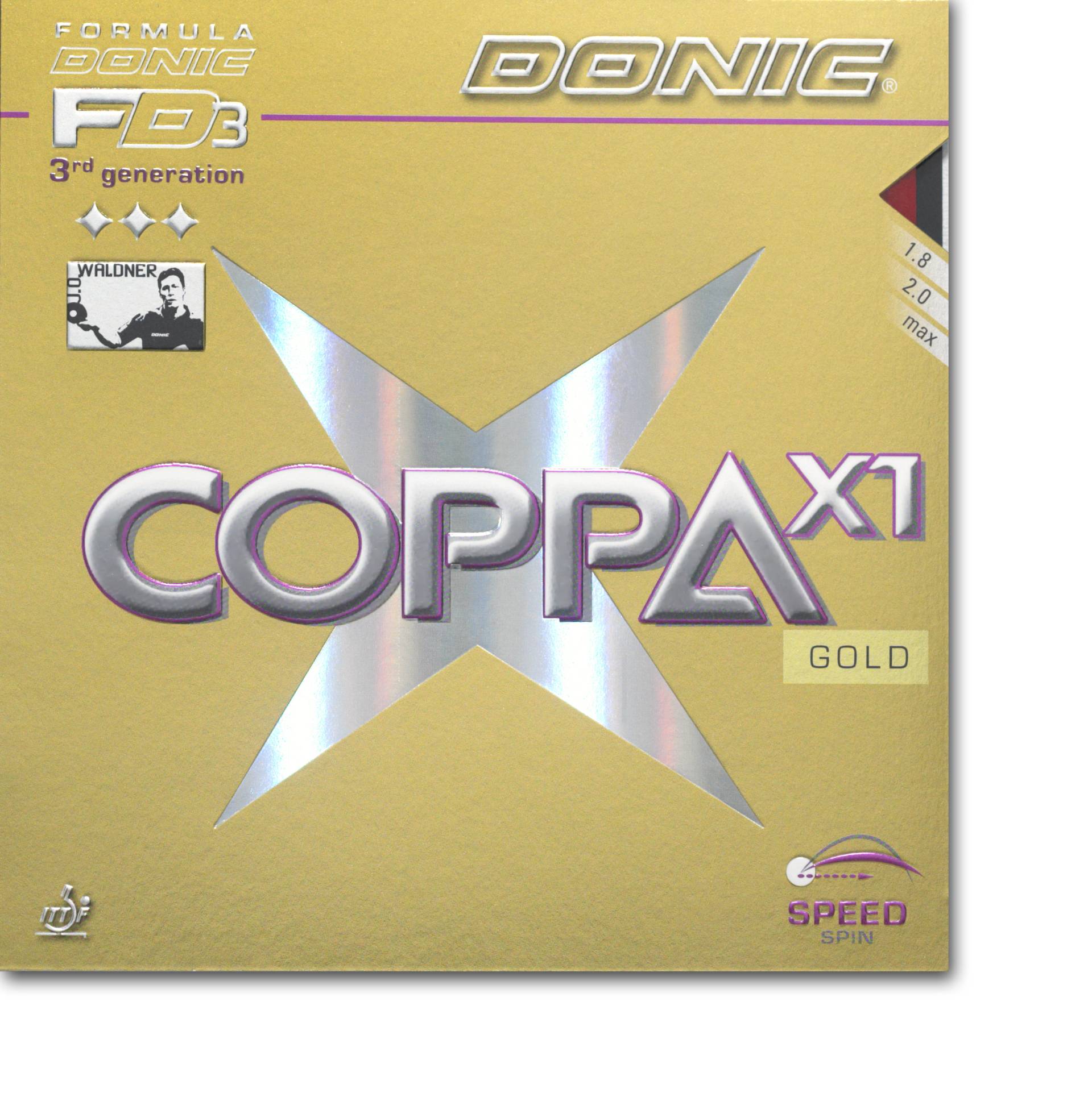 Donic Coppa X1 Gold - Tischtennis Belag von Donic