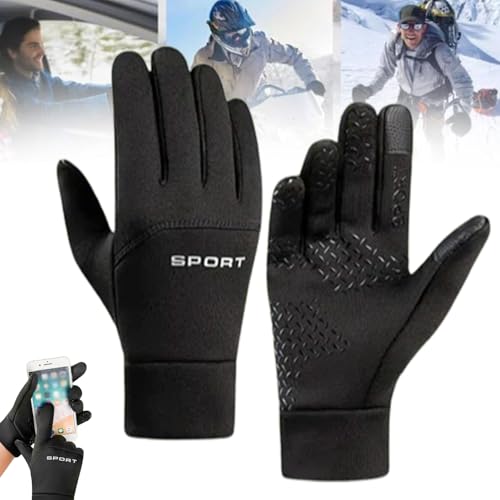 Donubiiu Frostsport - Thermohandschuhe für Jede Kälte - Bergxperten,Wasserabweisendes und winddichtes Gewebe,Anti-Slip Design (Schwarz,S/M) von Donubiiu