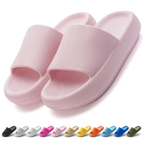 Donubiiu PANTOLETTI - FEDERLI,Orthoslipper Original Damen Herren Slipper,Sustainable Flip Flops and Slippers,Cloud Shoes (Pink,36-37) von Donubiiu