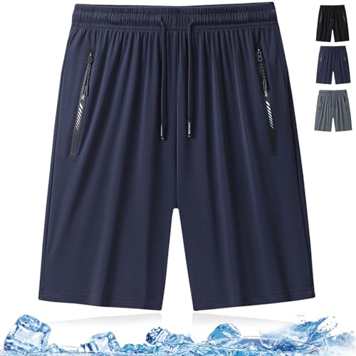 Donubiiu Unisex Super-Stretch-Schnelltrocknende Shorts, Mesh Ice Shorts, Fahrradhose Schnelltrocknende Shorts (Blau,2XL) von Donubiiu