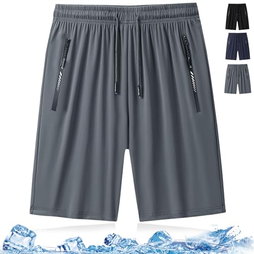Donubiiu Unisex Super-Stretch-Schnelltrocknende Shorts, Mesh Ice Shorts, Fahrradhose Schnelltrocknende Shorts (grau,XL) von Donubiiu