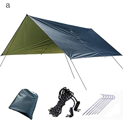 Doofang Camping Hammock Plane, Zeltplane, Tent Tarp, Train Trap, 3m x 3m, Wasserdicht Ultra-Leicht Sonnenschutz UV Schutz Regenschutz Camping Backpacking von Doofang