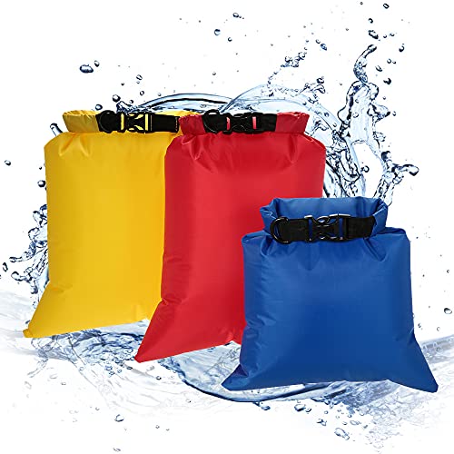 Doorslay 3 Packung Dry Bag,Ultra-Light wasserdichte Tasche 3L + 5L + 8L Außenultra Dry Sacks für Camping Wandern Reisen Boot Kajak Angeln Strand und Wassersport von Doorslay