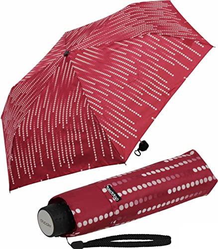 Doppler Taschenschirm Fiber Havanna UV-Schutz Glamour Rot von Doppler