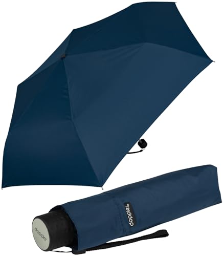 Doppler Regenschirm Mini-Taschenschirm Havanna Stick - Crystal Blue von Doppler