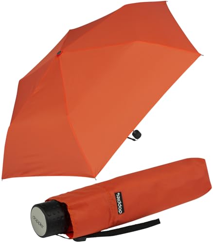 Doppler Regenschirm Mini-Taschenschirm Havanna Stick - Vibrant orange von Doppler