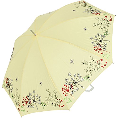 Sonnenschirm und Regenschirm UV Schutz Lady Butterfly Long - Yellow von Doppler