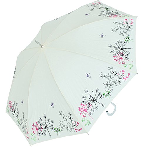 Sonnenschirm und Regenschirm UV Schutz Lady Butterfly Long - White von Doppler
