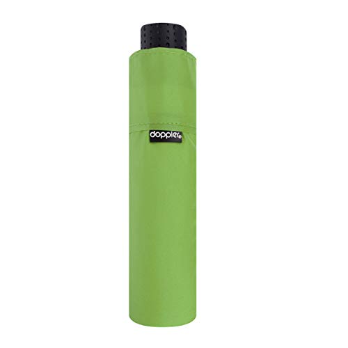 doppler Taschenschirm Fiber Havanna Uni – Super leicht – Kompakte Größe – 22 cm – Green von Doppler
