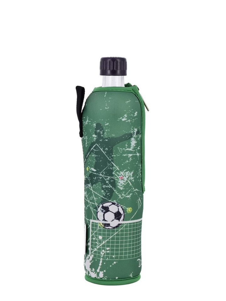 Dora's Trinkflasche Glasflasche mit Neoprenbezug Fußball 500 ml, 500 ml von Dora's