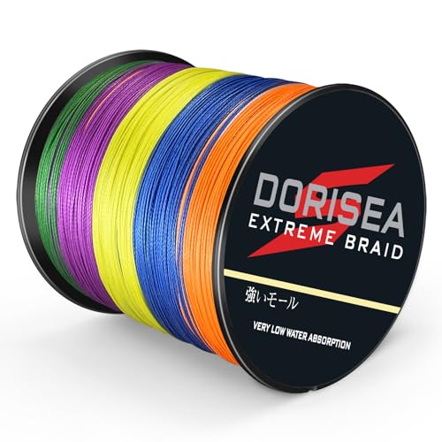 DORISEA Extreme Braid 100% PE 100 m geflochtene Angelschnur 2,7–250 kg Test-Angeldraht, Angelschnur, Abriebfest, unglaubliche Superline, Zero Stretch von Dorisea