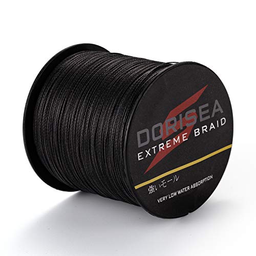 Dorisea Angelschnur, geflochten, 100 % Pe, Schwarz, 1,9 m, 2,9 m, 2,9 kg, gelb, 100m/109Yards 300lb/1.0mm(8Strands) von Dorisea