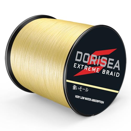 Dorisea Extreme Braid geflochtene Angelschnur, 8 Stränge, 100 % PE, 2,7–136 kg getestet, 100 m, abriebfest, unglaubliche Superline, kein Dehnen, Gelb, 113,4 kg/0,8 mm von Dorisea