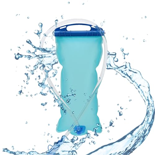 2L Trinkblase Wasserblase für Trinkrucksack Trinkbeutel Trinksack Hydration Bladder Hydration Blase Staubdichte und Antimikrobielle Wasserbehälter BPA Frei Trinksystem für Laufen, Wandern, Radfahren von Doukesh