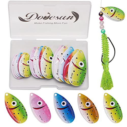 Dovesun Angelköder Set, DIY Fishing Spinnerin Set Inline-Spinnerköder Forellenköder Angelzubehör Set 15pcs von Dovesun