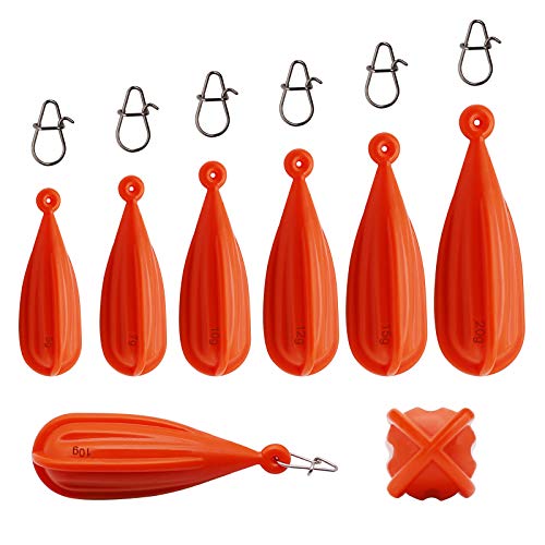 Dovesun Angeln Praxis Stecker hohe Qualität PVC Angeln Praxis Casting Stecker für Kinder Orange 6Stück von Dovesun